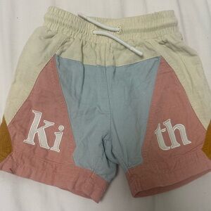 Kith Kids Tri-Color Corduroy Shorts - Cream, Blue, Pink